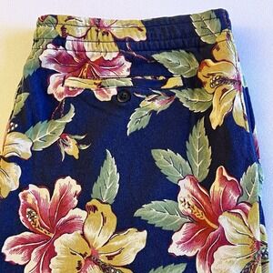 Polo Ralph Lauren Men Blue Floral Hawaiian Drawstring Lounge Beach Shorts Sz 2XL